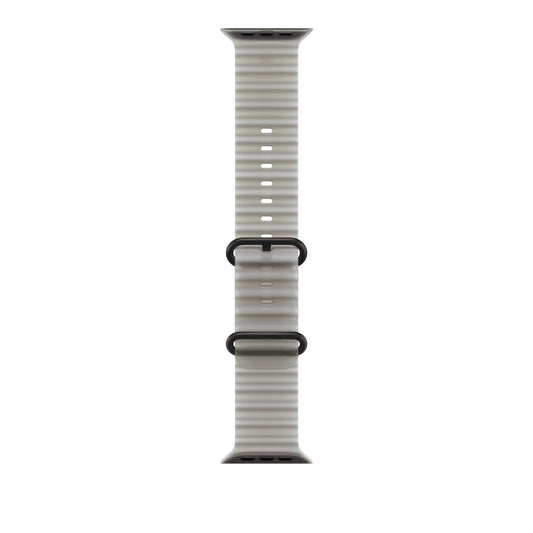 49mm průsvitně šedý Oceánský řemínek – provedení z černého titanu - bonami.click