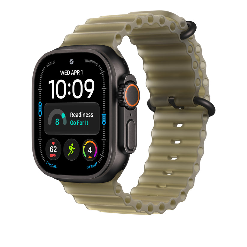 49mm průsvitně chaluhový řemínek – provedení z černého titanu - bonami.click