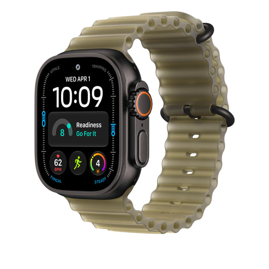 49mm průsvitně chaluhový řemínek – provedení z černého titanu - bonami.click