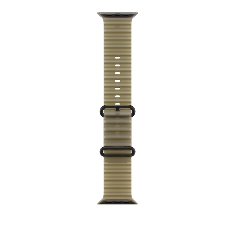 49mm průsvitně chaluhový řemínek – provedení z černého titanu - bonami.click