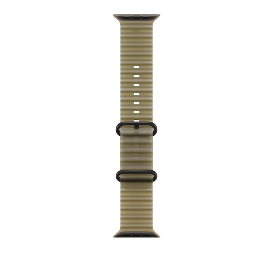 49mm průsvitně chaluhový řemínek – provedení z černého titanu - bonami.click