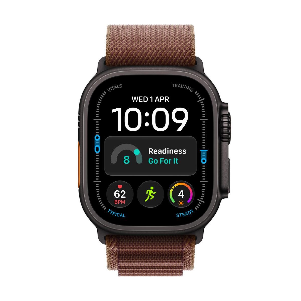Apple Watch Ultra 4 • GPS + Cellular • 49mm pouzdro z černého titanu • Burgundsky červený Alpský tah – L - bonami.click
