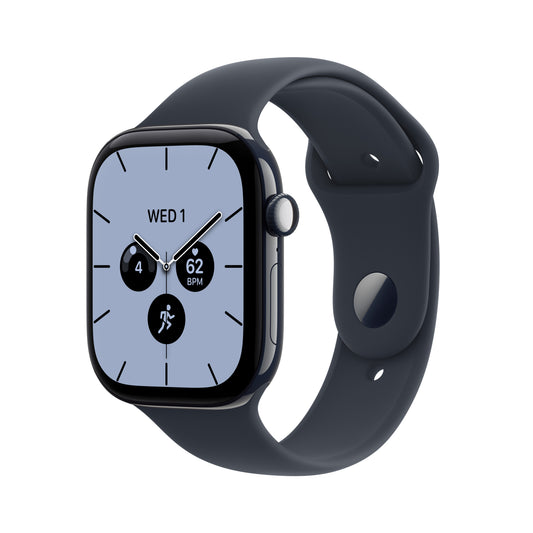 Apple Watch Series 12 • GPS + Cellular • 46mm pouzdro z nočně modré keramiky • Námořnicky modrý sportovní řemínek – S/M - bonami.click