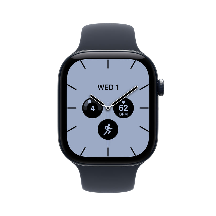 Apple Watch Series 12 • GPS + Cellular • 42mm pouzdro z nočně modré keramiky • Námořnicky modrý sportovní řemínek – S/M - bonami.click