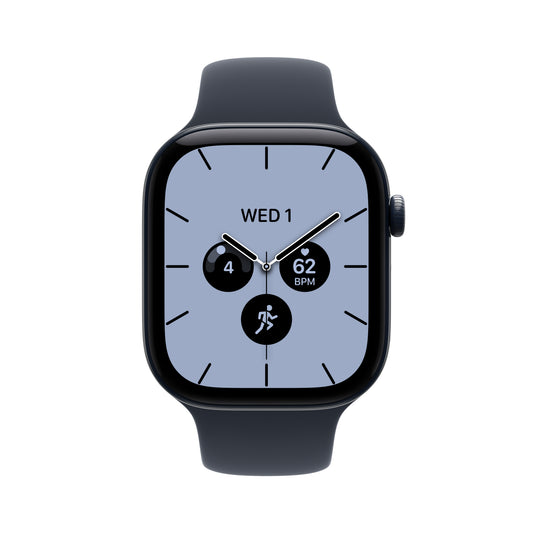 Apple Watch Series 12 • GPS + Cellular • 42mm pouzdro z nočně modré keramiky • Námořnicky modrý sportovní řemínek – S/M - bonami.click