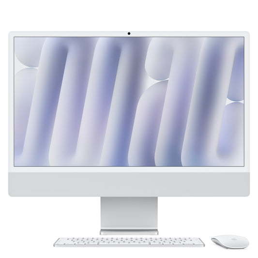 24palcový iMac s Retina 4,5K displejem: Čip Apple M6 s 10 jádrovým CPU a 10 jádrovým GPU, Standardní sklo, 16GB ,256 GB SSD - stříbrný - bonami.click