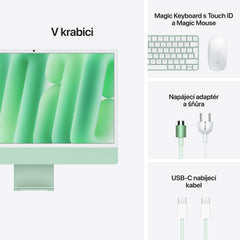 24palcový iMac s Retina 4,5K displejem: Čip Apple M6 s 12 jádrovým CPU a 12 jádrovým GPU, Standardní sklo, 24GB ,512 GB SSD - zelený - bonami.click