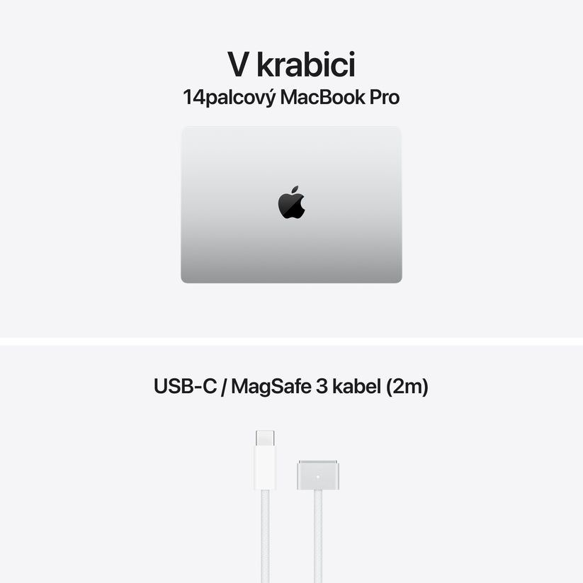 14palcový MacBook Pro: Čip Apple M6 s 12 jádrovým CPU a 12 jádrovým GPU, 1 TB SSD - stříbrný - bonami.click