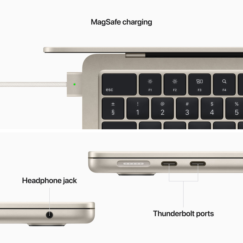 MacBook Air 13,6", Apple M2 8jádrové CPU, 8jádrové GPU, 16GB, 256GB SSD, CZ - hvězdně bílý (Copy) - bonami.click