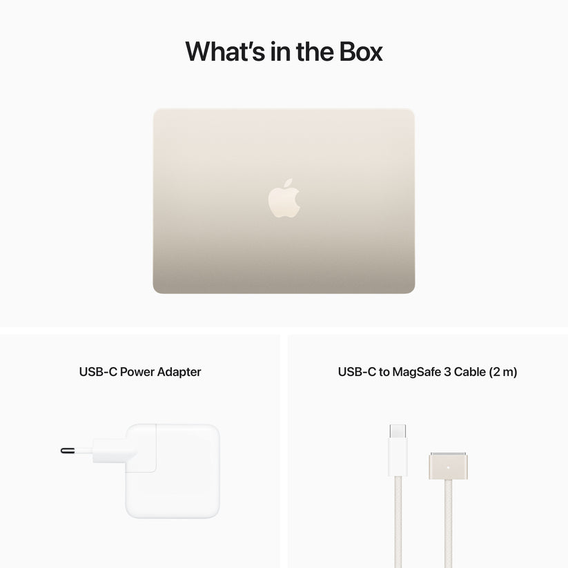 MacBook Air 13,6", Apple M2 8jádrové CPU, 8jádrové GPU, 16GB, 256GB SSD, CZ - hvězdně bílý (Copy) - bonami.click