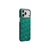 Kryt pro iPhone 17 Pro Pitaka Ultra-Slim Case - Monogram Gold/Green