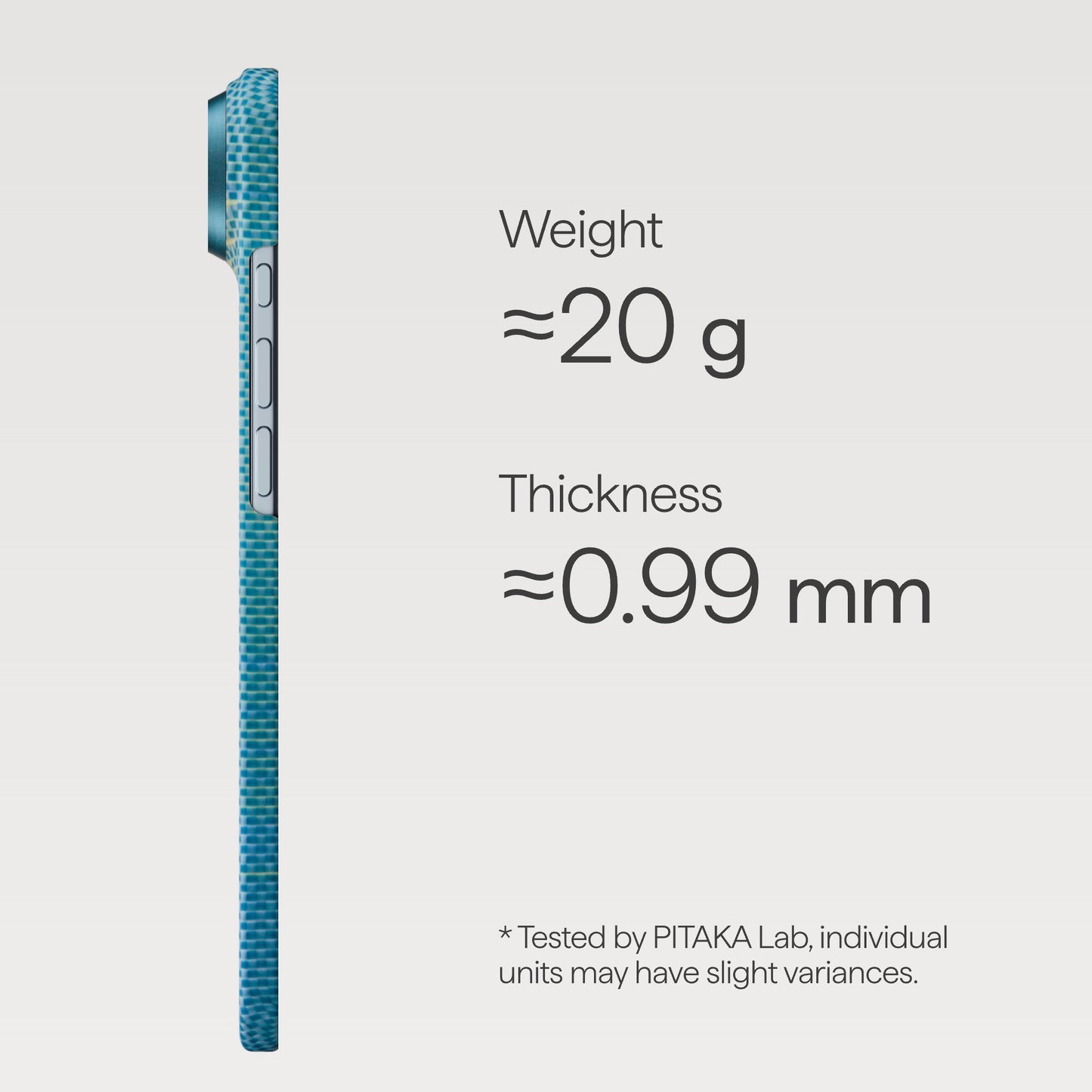 Kryt pro iPhone 17 Pitaka Ultra-Slim Case - lucid blue