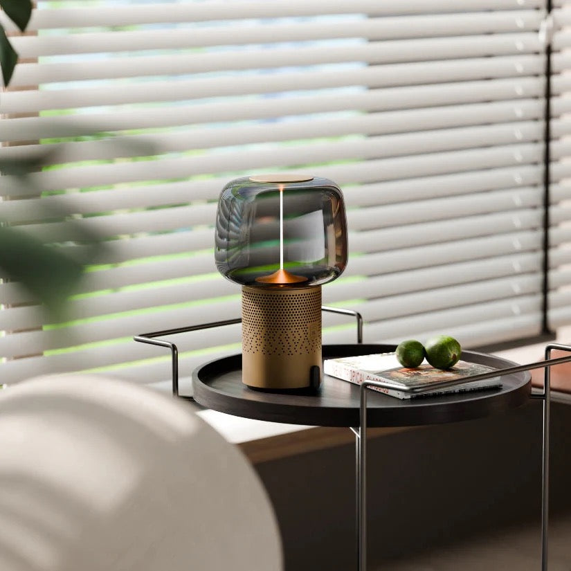 Designová lampa s reproduktorem Kooduu Serena Play - bronzová