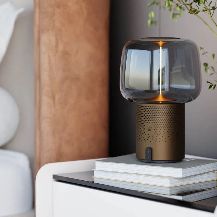 Designová lampa s reproduktorem Kooduu Serena Play - bronzová