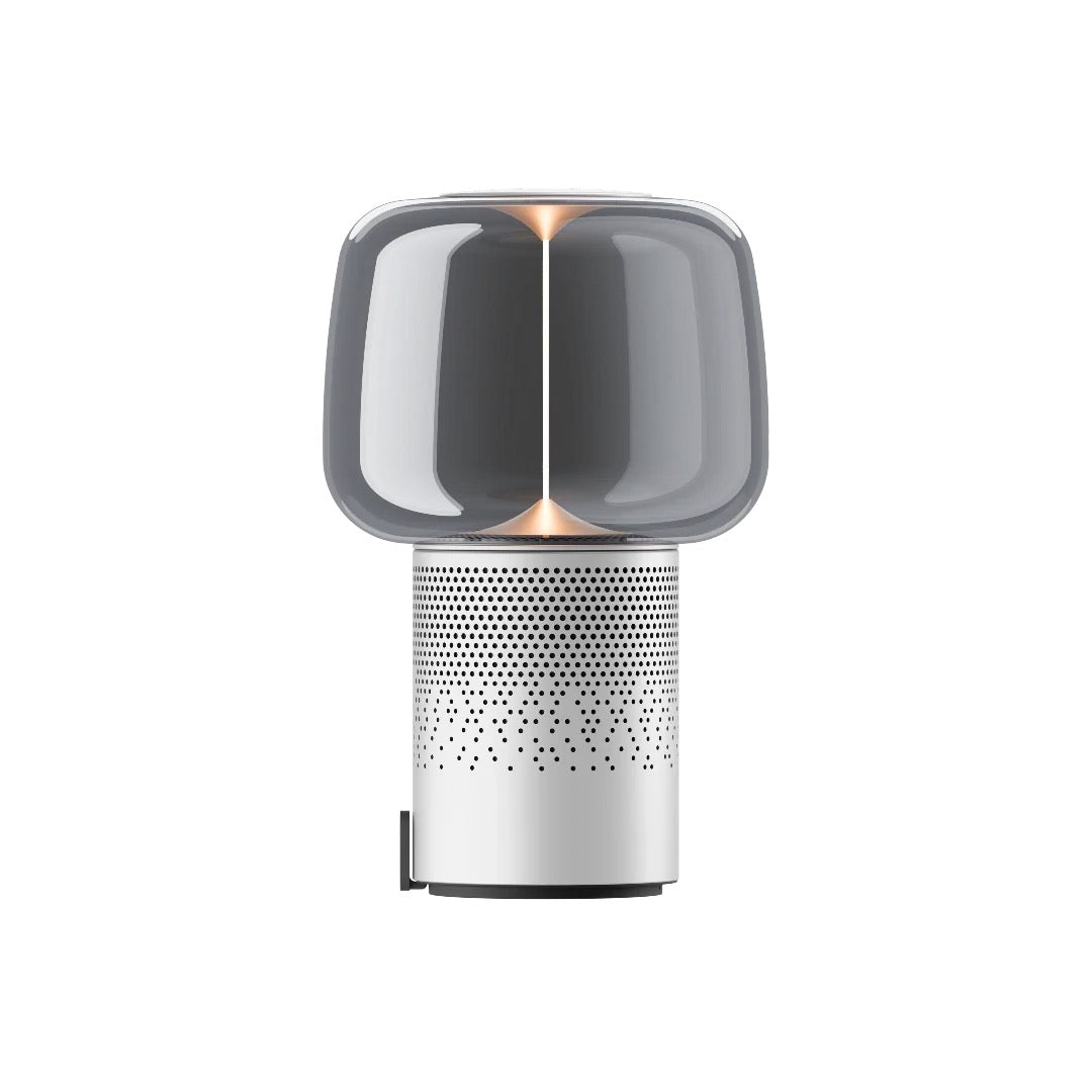 Designová lampa s reproduktorem Kooduu Serena Play - stříbrná
