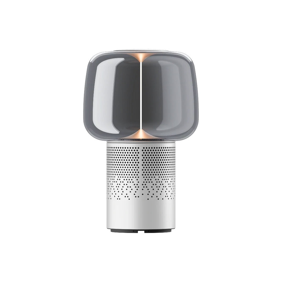 Designová lampa s reproduktorem Kooduu Serena Play - stříbrná
