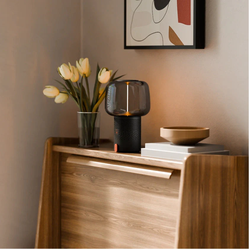 Designová lampa s reproduktorem Kooduu Serena Play - černá
