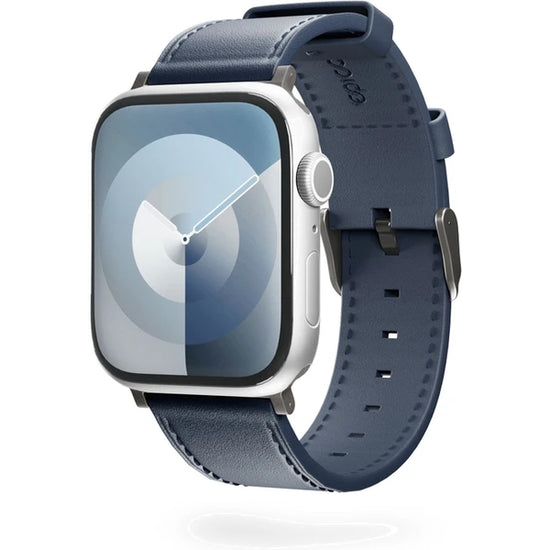Kožený řemínek pro Apple Watch 42/44/45/49 mm Epico Watch Strap Leather - modrý - bonami.click