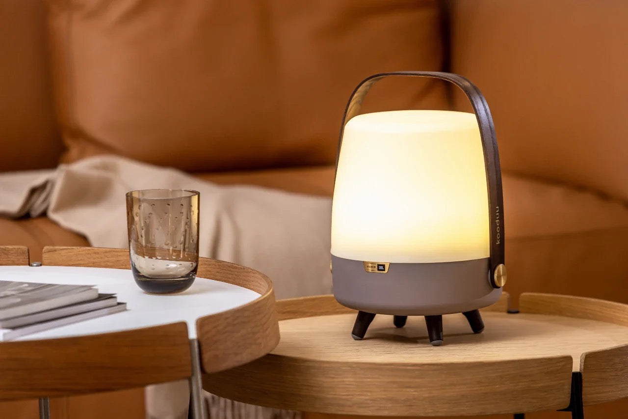 Designová lampa s reproduktorem Kooduu Lite-up Play Mini - Earth