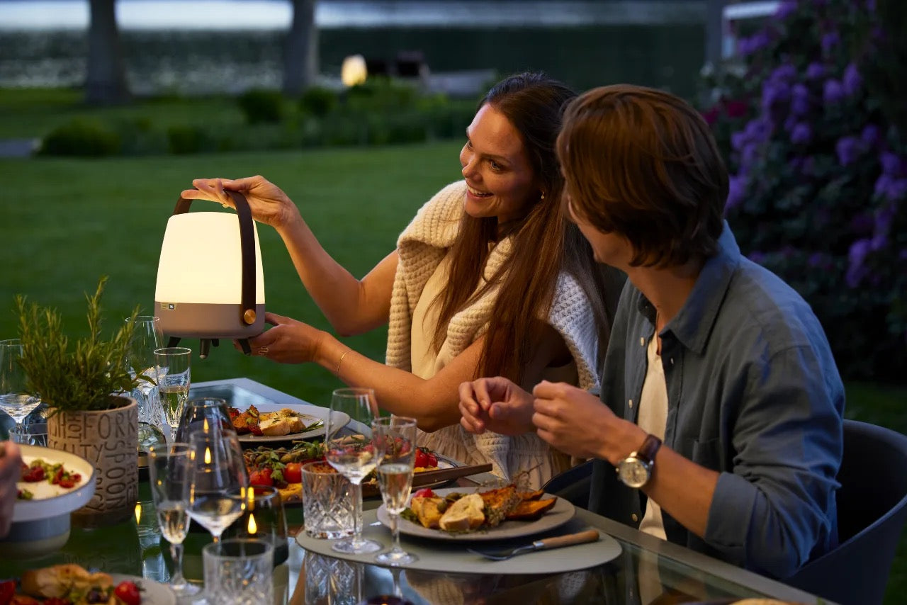 Designová lampa s reproduktorem Kooduu Lite-up Play Mini - Earth