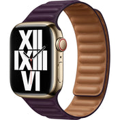 Apple Watch 38/40/41 mm temně třešňový kožený tah – M/L