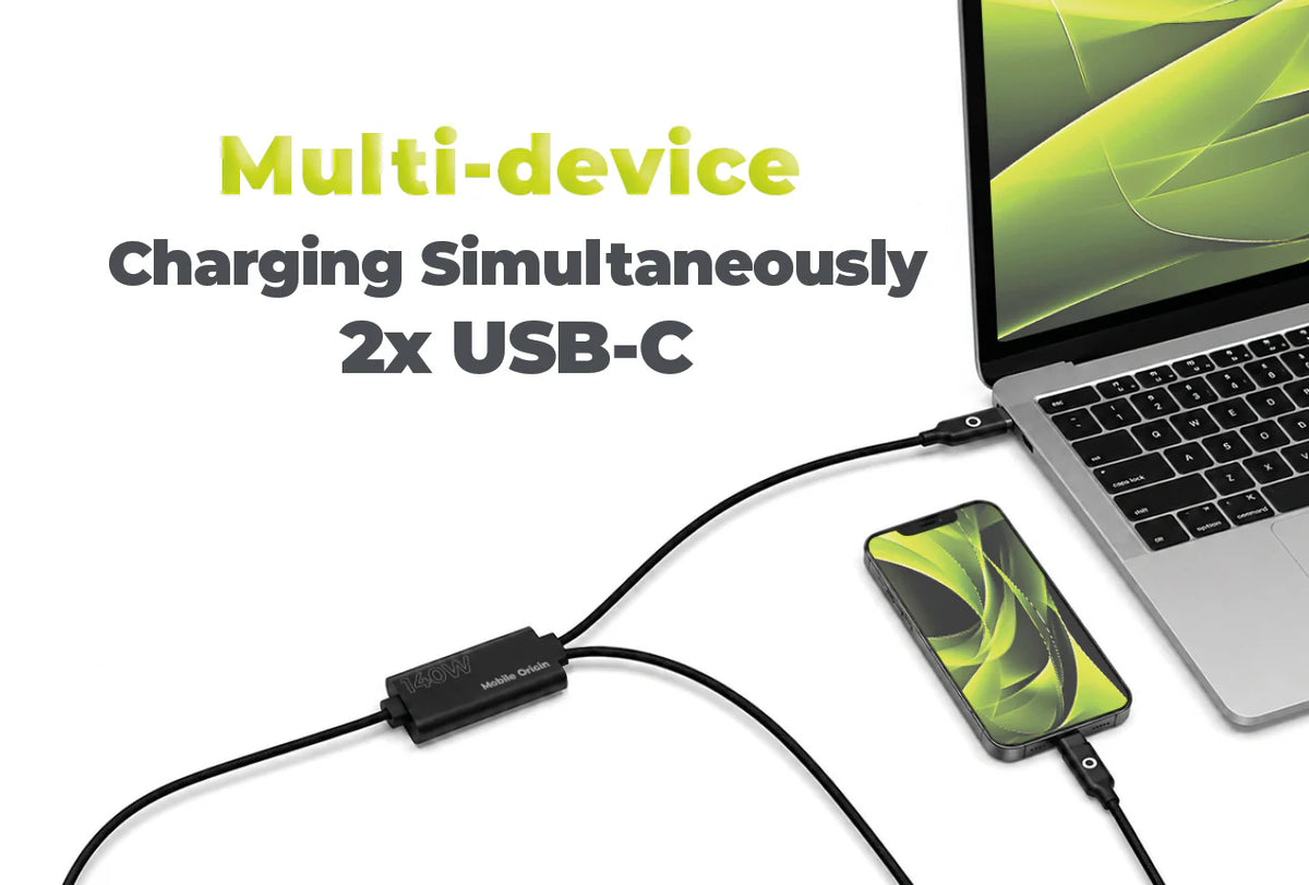 Kabel Mobile Origin Dvojitý nabíjecí kabel 140W CB10 USB-C (1,2m)