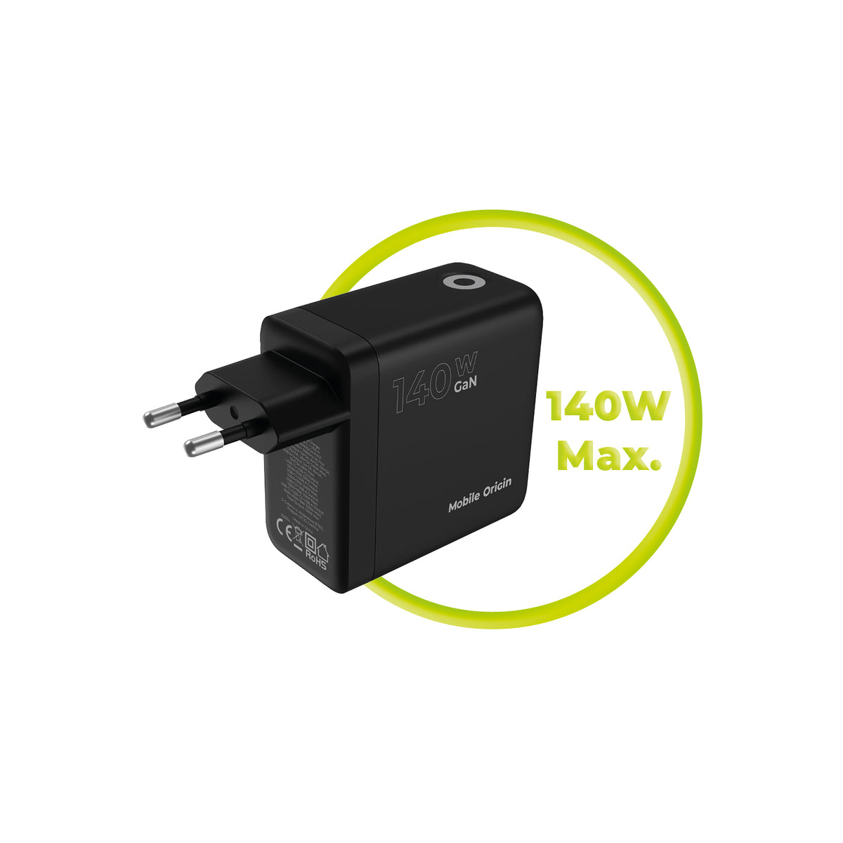 140W vysokovýkonná nabíječka Mobile Origin GaN Display Charger
