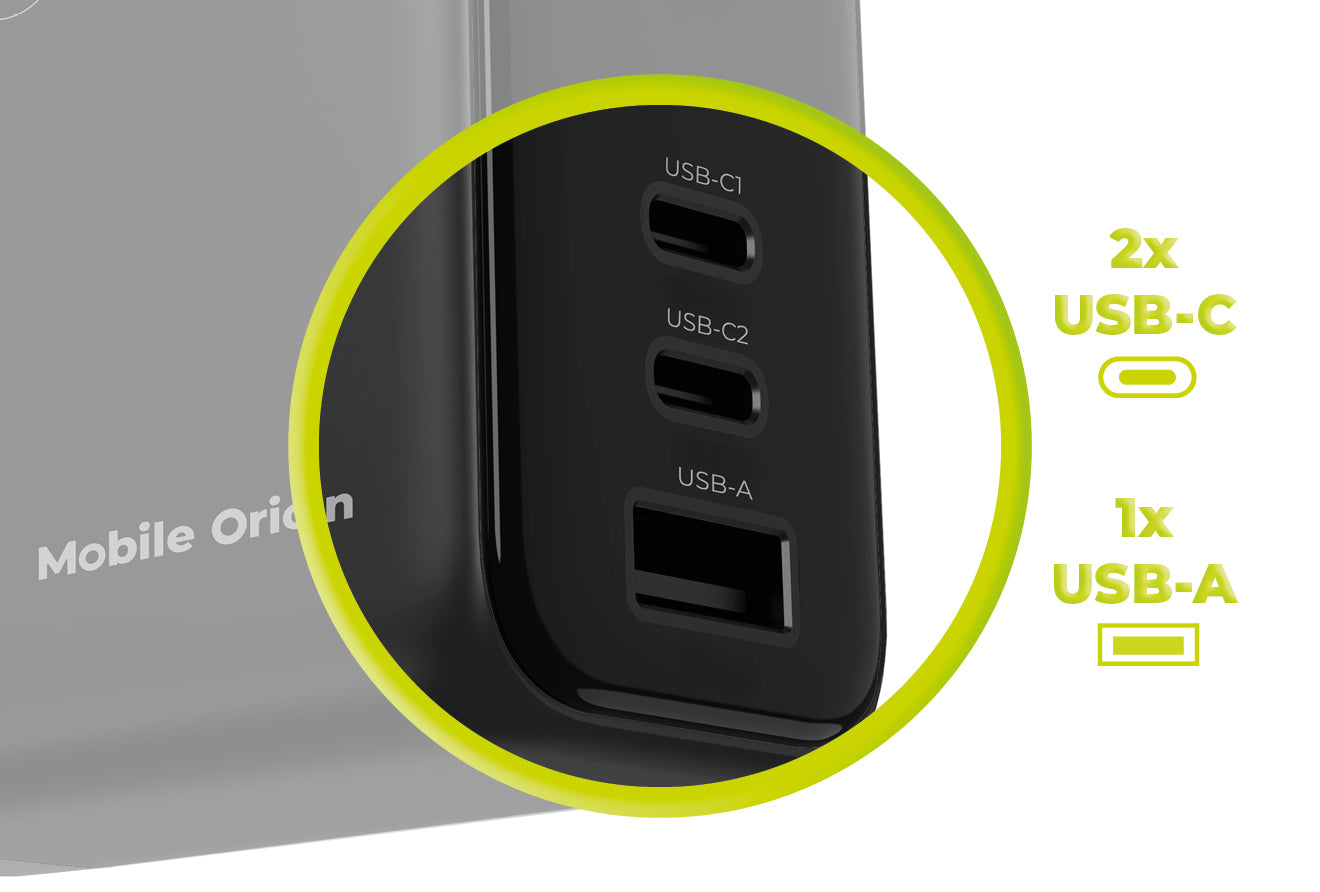 140W vysokovýkonná nabíječka Mobile Origin GaN Display Charger