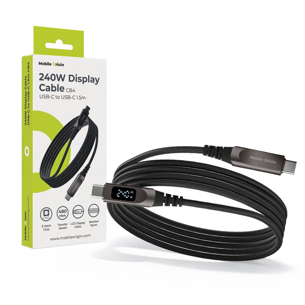 Mobile Origin 240W Display Cable USB-C to USB-C 1.5m CB4 - bonami.click