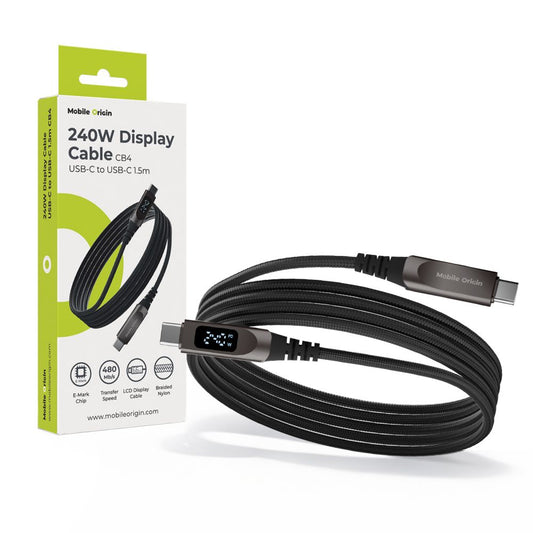 Mobile Origin 240W Display Cable USB-C to USB-C 1.5m CB4 - bonami.click