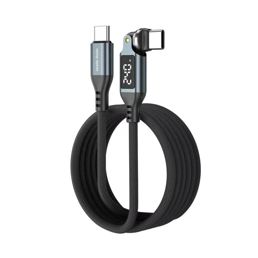 Kabel Mobile Origin Otočný USB-C kabel s displejem 540° 240 W (1,8m)