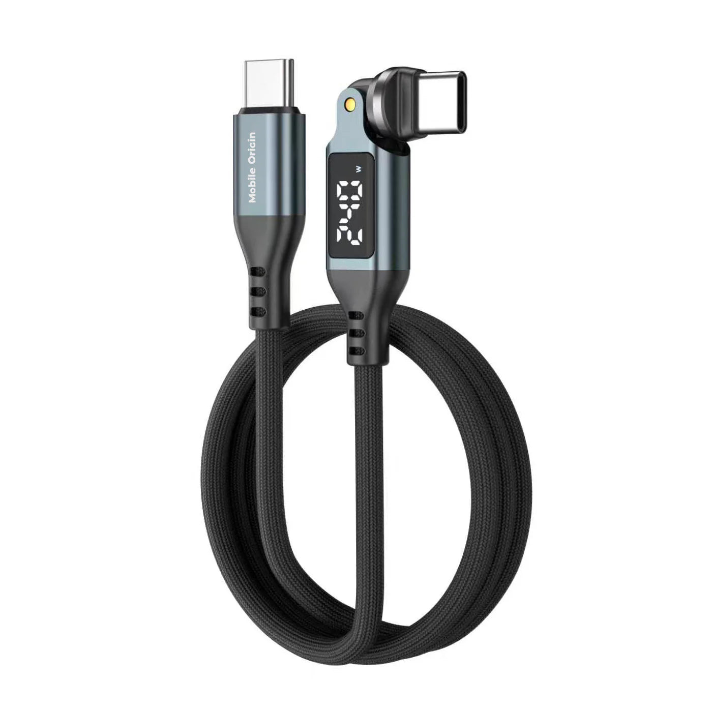 Kabel Mobile Origin Otočný USB-C kabel s displejem 540° 240 W (1m)