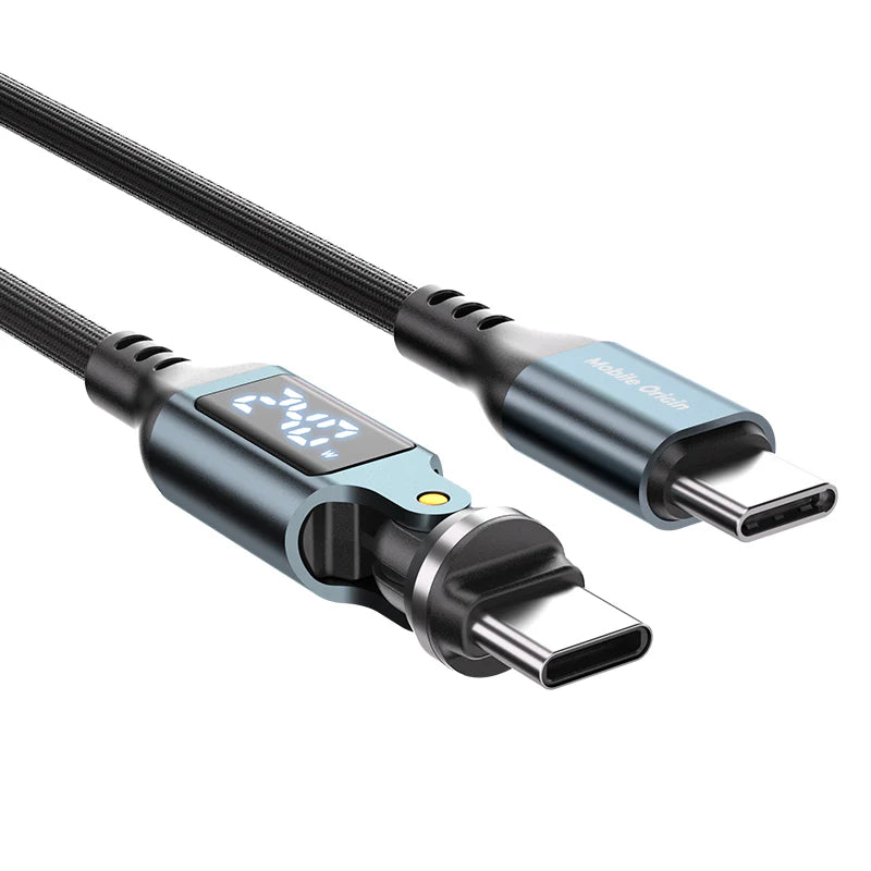 Kabel Mobile Origin Otočný USB-C kabel s displejem 540° 240 W (1m)