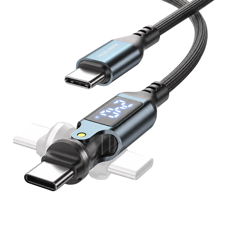 Kabel Mobile Origin Otočný USB-C kabel s displejem 540° 240 W (1m)