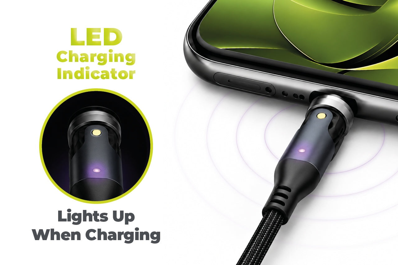 Magnetický otočný USB-C / USB-C kabel Mobile Origin CB14 240 W, 1 m – vesmírně šedý