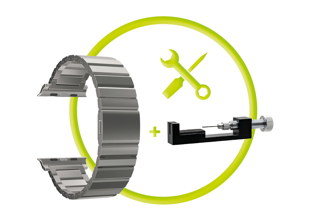 Titanový řemínek pro Apple Watch Ultra 44/45/46/49 mm Mobile Origin Titanium Band Modena - přírodní