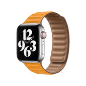 Apple Watch 38/40/41 mm makově oranžový kožený tah – velký