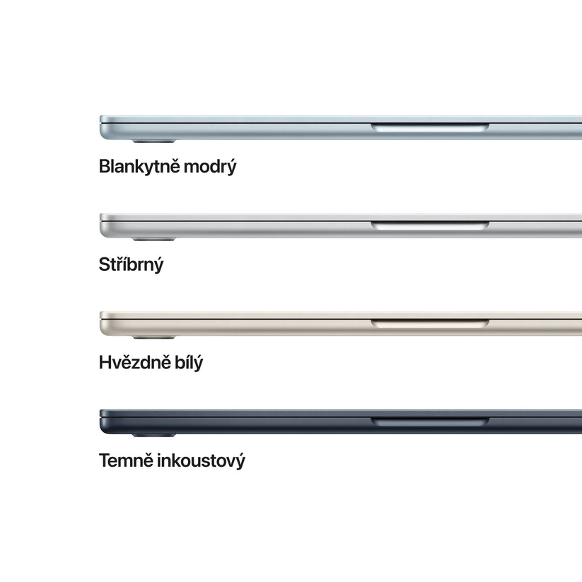 MacBook Air 13", Apple M5 čip, 10jádrové CPU, 10jádrové GPU, 16 GB, 512GB SSD, CZ - temně inkoustová