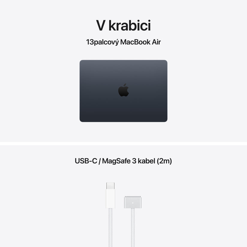 MacBook Air 13", Apple M5 čip, 10jádrové CPU, 10jádrové GPU, 24 GB, 2TB SSD, CZ - temně inkoustová - bonami.click