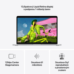 MacBook Air 13,6", Apple M5 10jádrové CPU, 10jádrové GPU, 24GB, 1TB SSD – stříbrný