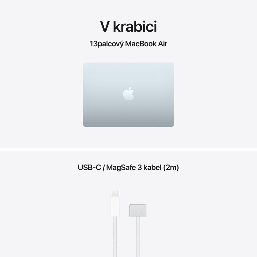 MacBook Air 13,6", Apple M5 10jádrové CPU, 10jádrové GPU, 24GB, 1TB SSD – blankytně modrý