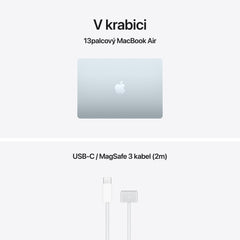 MacBook Air 13", Apple M5 čip, 10jádrové CPU, 10jádrové GPU, 24 GB, 512GB SSD, INT - blankytně modrá
