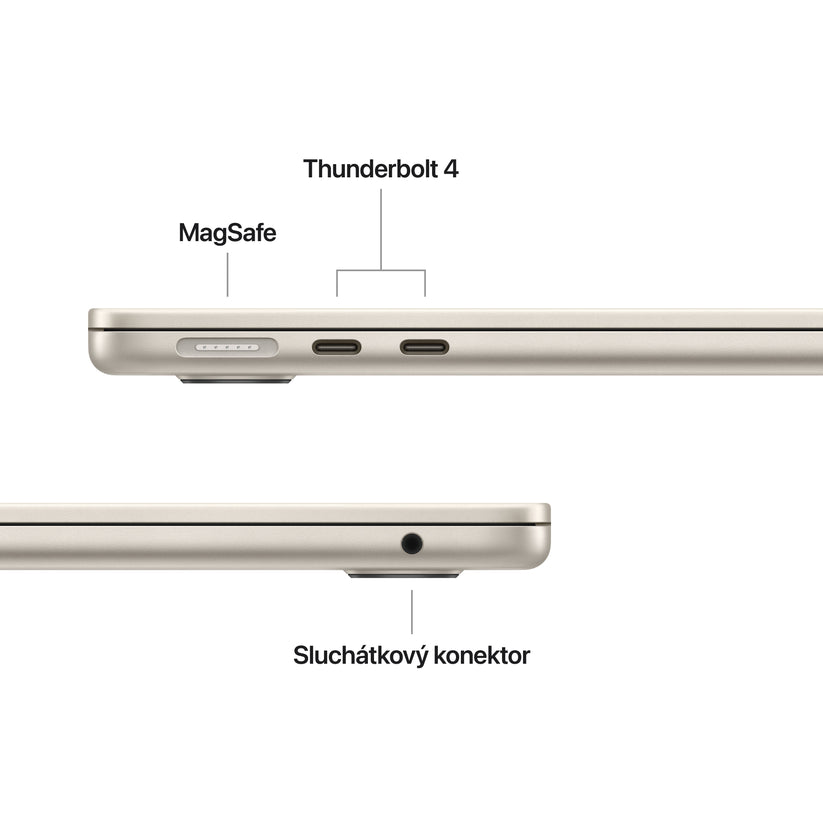 MacBook Air 13", Apple M5 čip, 10jádrové CPU, 10jádrové GPU, 32 GB, 2TB SSD, CZ - hvězdně bílá