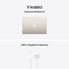 MacBook Air 13", Apple M5 čip, 10jádrové CPU, 10jádrové GPU, 32 GB, 4TB SSD, CZ - hvězdně bílá