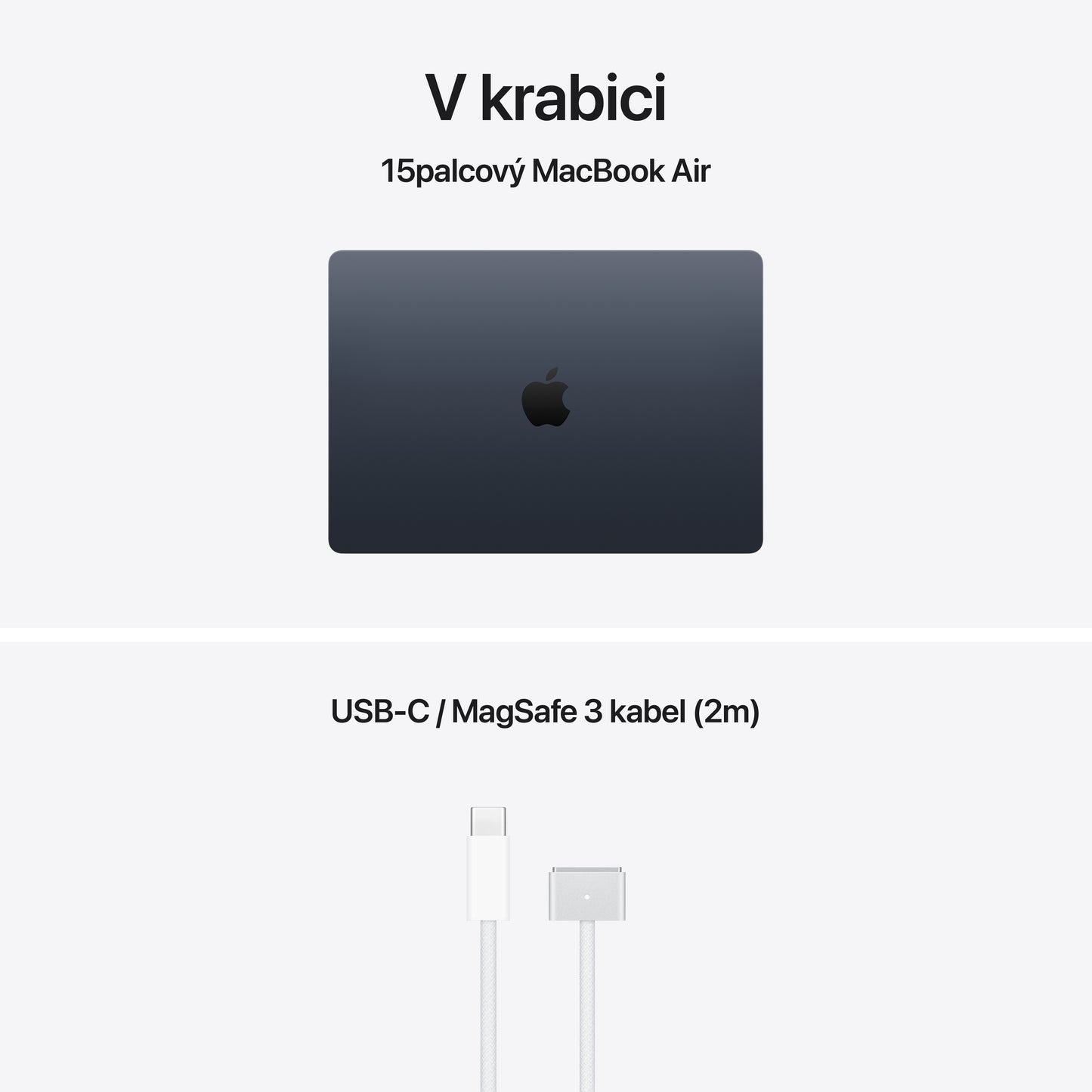MacBook Air 15,3", Apple M5 10jádrové CPU, 10jádrové GPU, 16GB, 512GB SSD – temně inkoustový (otevřený) - bonami.click