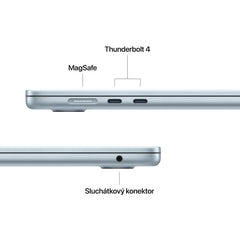 MacBook Air 15", Apple M5 čip, 10jádrové CPU, 10jádrové GPU, 24 GB, 1TB SSD, INT - blankytně modrá