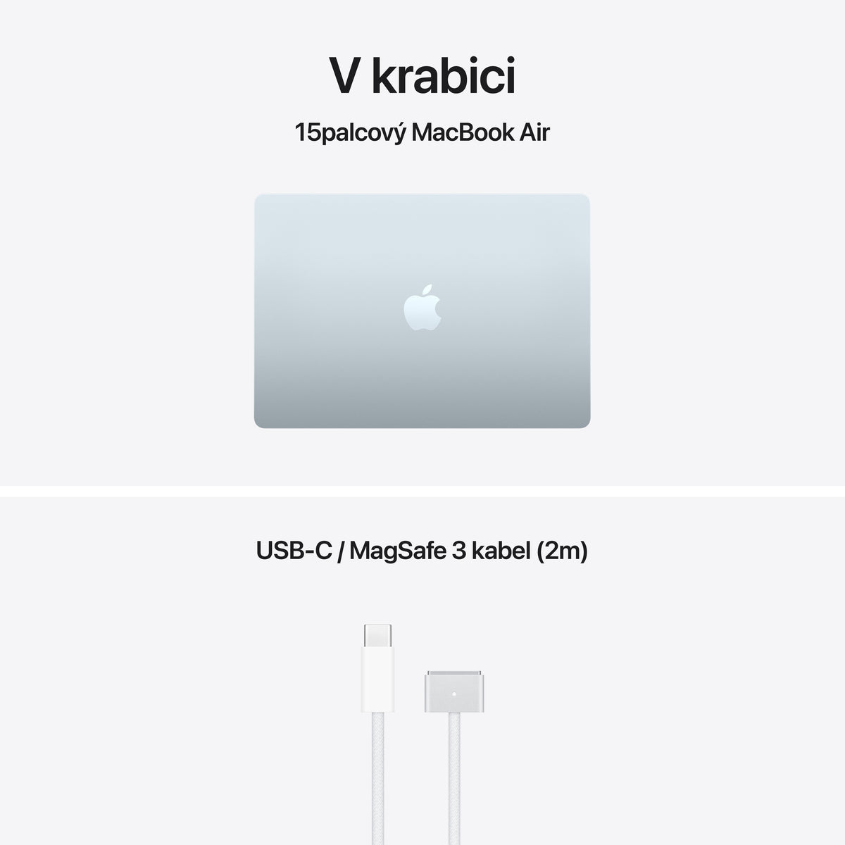 MacBook Air 15,3", Apple M5 10jádrové CPU, 10jádrové GPU, 16GB, 512GB SSD – blankytně modrý (otevřený) - bonami.click