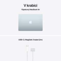 MacBook Air 15", Apple M5 čip, 10jádrové CPU, 10jádrové GPU, 24 GB, 2TB SSD, CZ - blankytně modrá