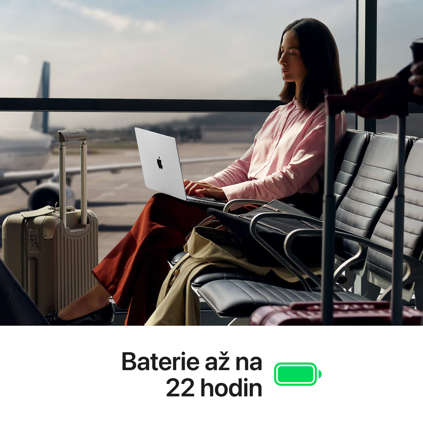 MacBook Pro 14,2", Apple M5 Pro 18jádrové CPU, 20jádrové GPU, 24GB, 2TB SSD – stříbrný