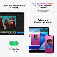 MacBook Pro 14,2", Apple M5 Pro 15jádrové CPU, 16jádrové GPU, 24GB, 1TB SSD – stříbrný (otevřený) - bonami.click
